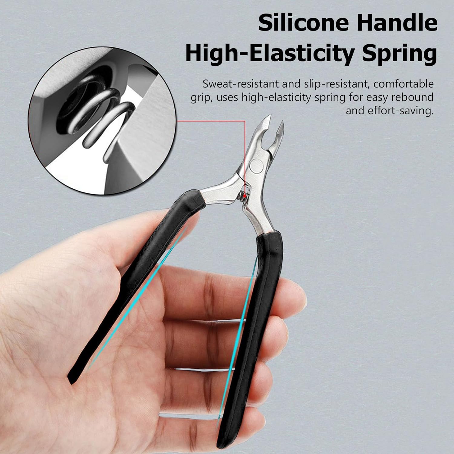 Cortadora de cutículas, pinza de cutícula de 34 de mandíbula extremadamente afilada, herramientas profesionales para recortar cutículas de uñas,