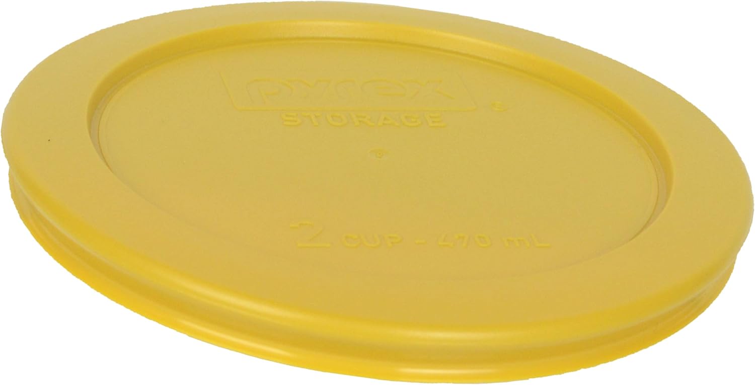Pyrex (2) 7202-PC verde oliva, (3) 7200-PC amarillo mantequilla, (2) 7201-PC Blue Spruce, y (2) 7402-PC Thistle Purple Tapas de repuesto de plástico