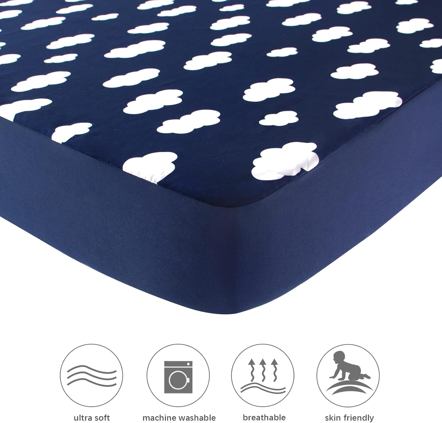 Sábanas bajeras cuadradas para corralito de juegos, perfectas para New Room2TotBloc portátil, paquete de 2, microfibra ultrasuave, sábana bajera