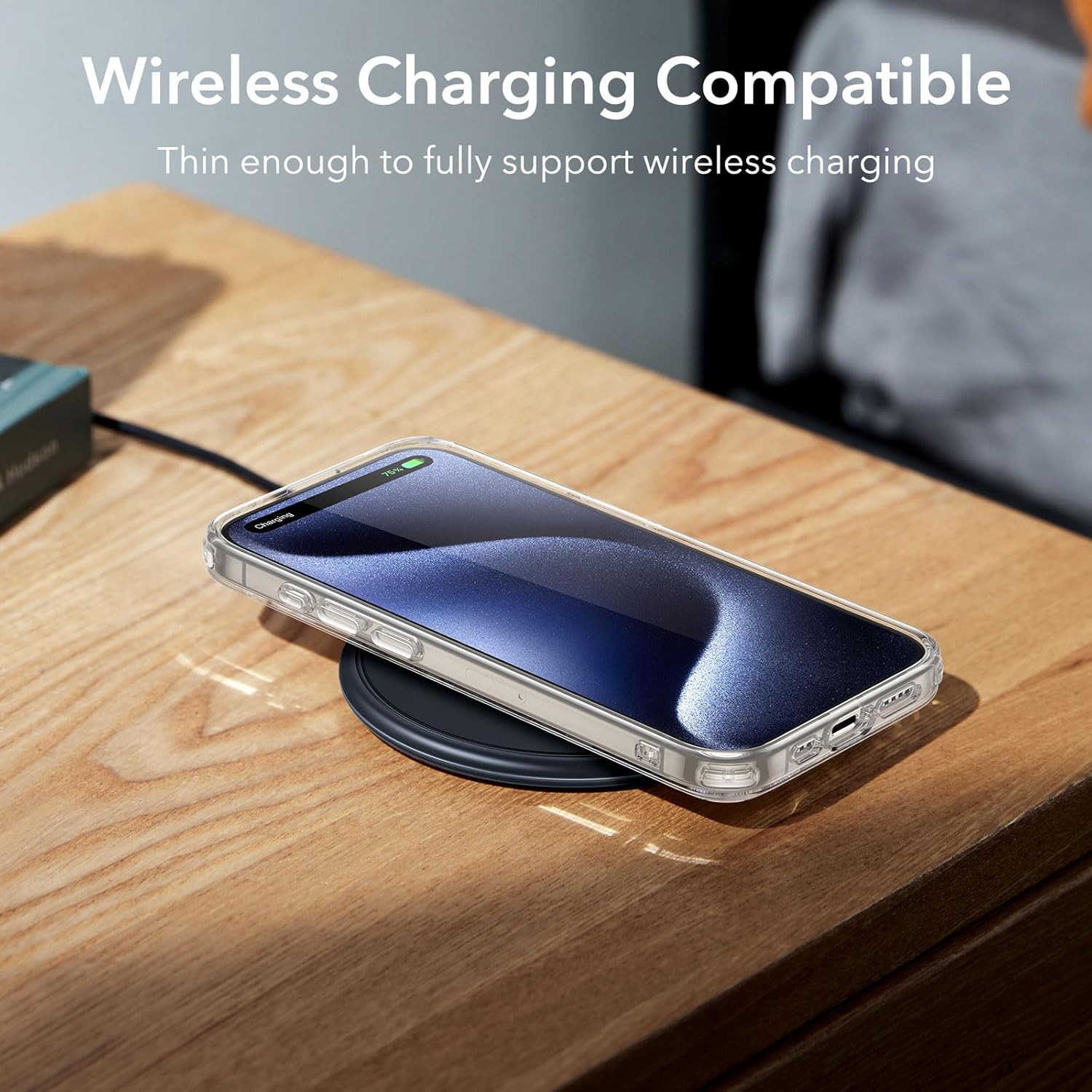 ESR Funda transparente para iPhone 15 Pro Max, funda delgada a prueba de golpes, resistente al amarilleo, delgada y transparente, funda para