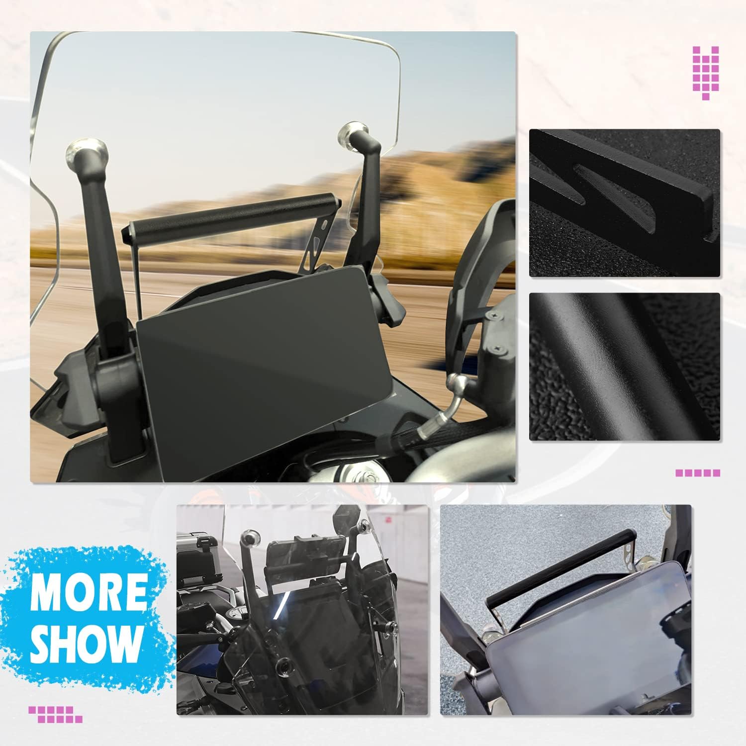 Soporte de navegación para motocicleta, soporte de parabrisas para teléfono GPS, repuesto de 0.551 pulgadas, compatible con CFMoto CF Moto CF-Moto