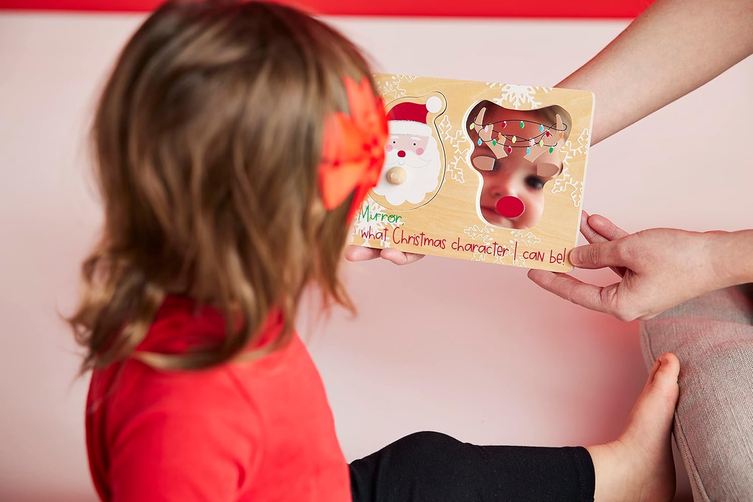 Mud Pie Rompecabezas de espejo navideño para niños