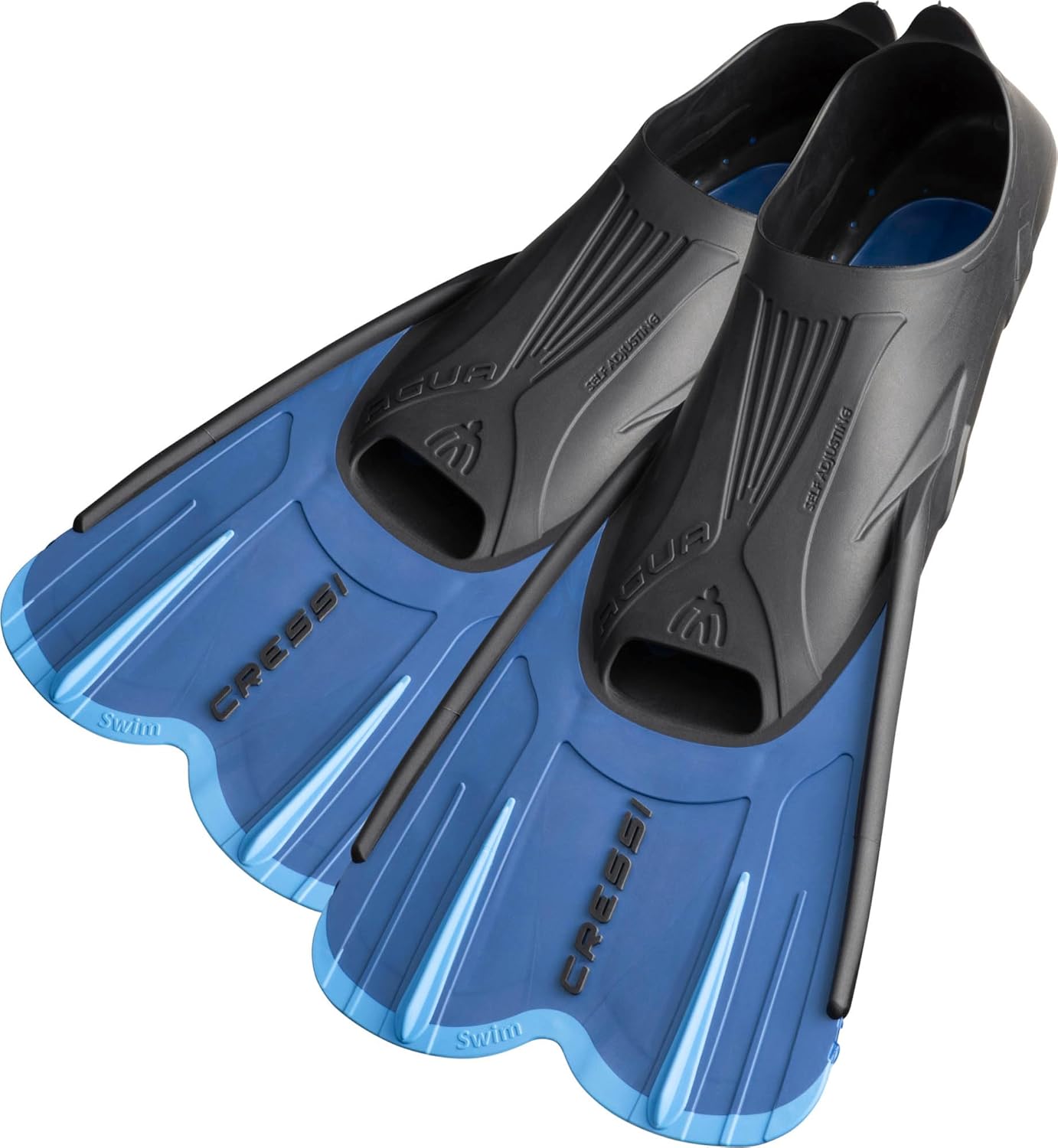 Cressi Aletas de natación cortas y ligeras para adultos con bolsillo completo autoajustable para el pie – Perfecto para viajar – Agua Short Hecho en