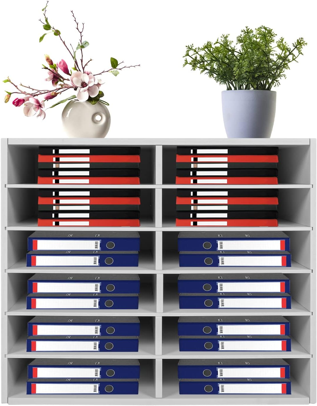 Organizador clasificador de archivos ajustable de PVC, organizador de literatura para escritorio, centro de correo, gabinete de almacenamiento de