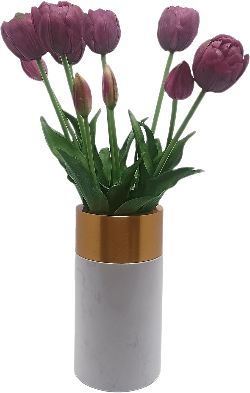 10 tulipanes de cabeza de flor de imitación de múltiples pétalos, tacto real para decoración del hogar, hotel y oficina, muebles de boda, ramo de