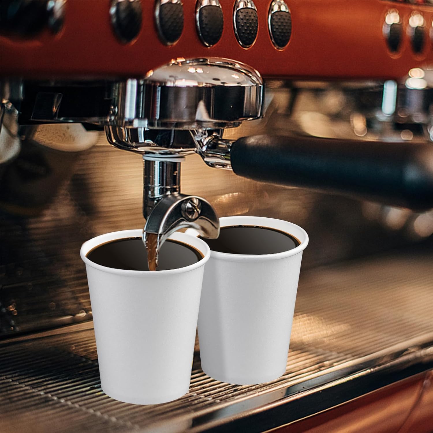 Paquete de 25 vasos de papel blancos de 8 onzas para fiestas, tazas de café de papel desechables, vasos de papel para bebidas calientes o frías,
