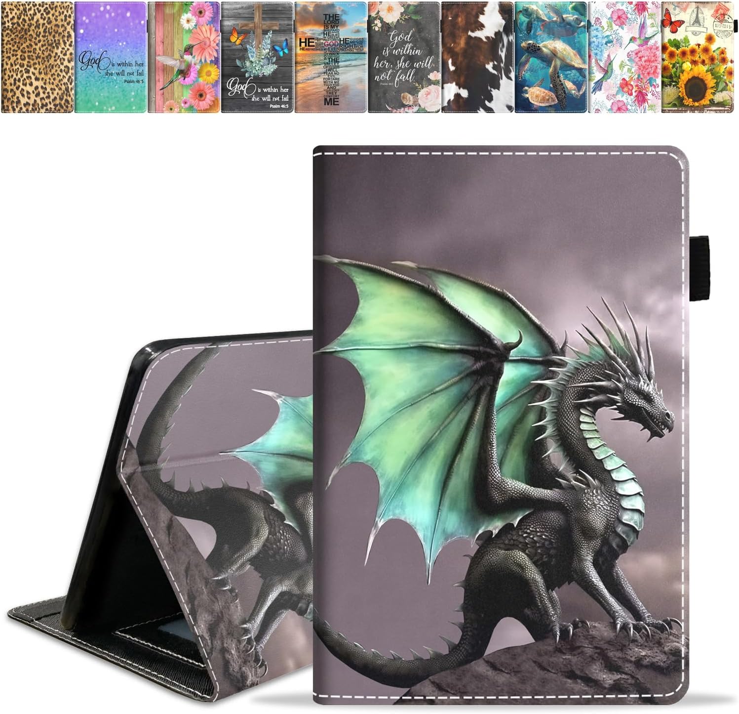 Funda para tablet Tienda Fire HD 10 de 10.1 pulgadas (97 generación, versión 20192017)  Funda de piel sintética con soporte para tarjetas y soporte