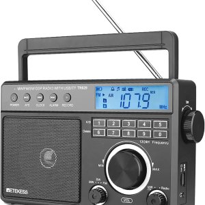 Retekess TR629 Radios portátiles de onda corta radio digital AM FM enchufe con DSP pantalla LCD de retroiluminación ajuste digital y preestablecido Retekess TR629 Radios portátiles de onda corta radio digital AM FM enchufe con DSP pantalla LCD de retroiluminación ajuste digital y preestablecido