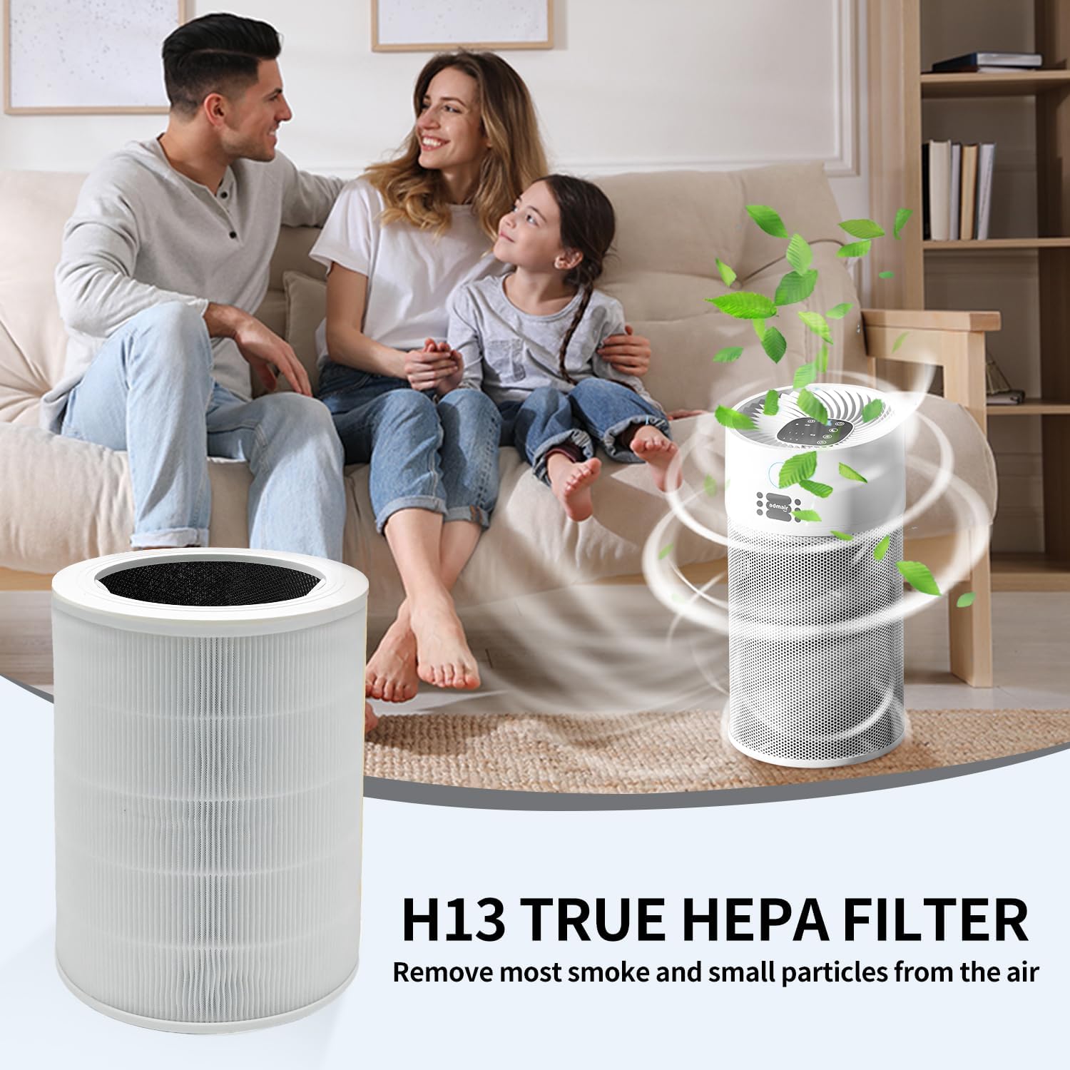 Core 600s Replacemet filtro compatible con LEVOIT Core 600S-RF purificador de aire, H13 True HEPA 3 en 1, 1 paquete, blanco