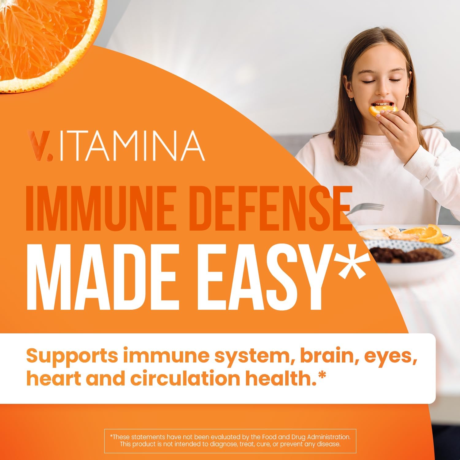 V ITAMINA Vitamina C prémium  Vitamina C masticable de 250 mg por porción, delicioso sabor cítrico, gomitas de apoyo inmunológico, veganas, sin