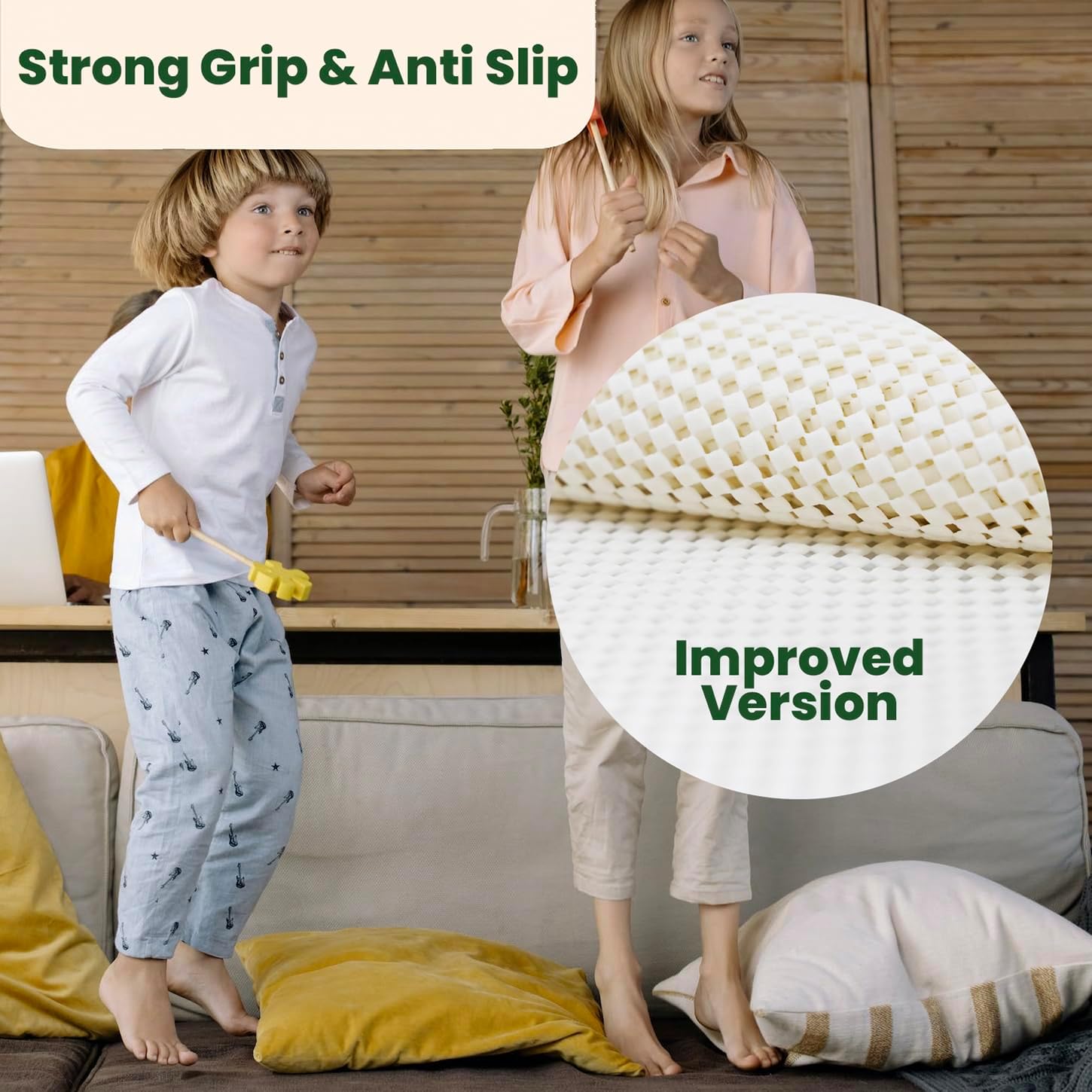 ECOHomes Almohadilla de agarre para sofá, almohadillas antideslizantes para sofá que evitan que los cojines de sofá se deslicen, agarre