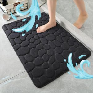EKYOSHCZ Goodergear – Tapete de baño súper absorbente de 19.7 in x 31.5 in, de espuma viscoelástica, tapete de baño de baño con relieve de EKYOSHCZ Goodergear – Tapete de baño súper absorbente de 19.7 in x 31.5 in, de espuma viscoelástica, tapete de baño de baño con relieve de
