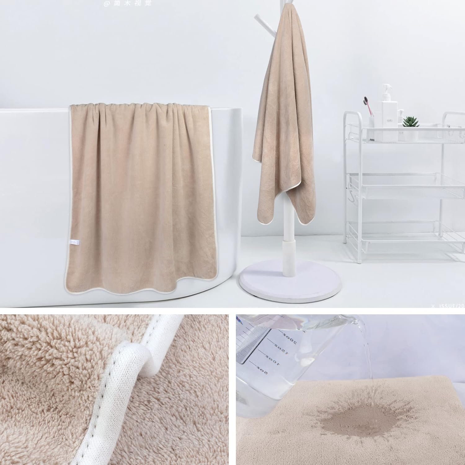 KinHwa Toalla de baño de microfibra grande, toalla de baño absorbente, toallas de baño suaves, tamaño grande para mujeres y hombres, ideal para spa,