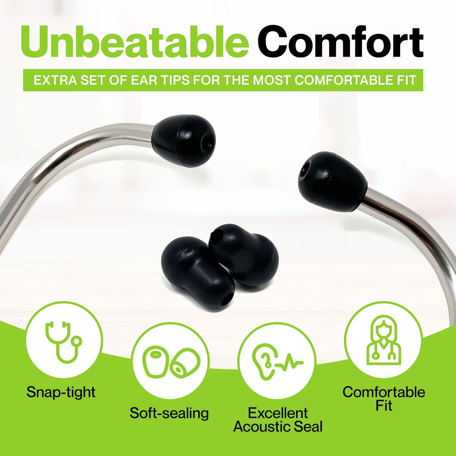Durabasics Kit de accesorios para estetoscopio Classic 3, Cardiology 3 y Cardiology 4 para piezas de repuesto de estetoscopio Littman y piezas de