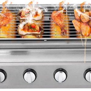 Parrillas de gas portátiles de propano, parrillas de gas propano de 4 quemadores, parrilla de barbacoa de gas al aire libre con bandeja de captura Parrillas de gas portátiles de propano, parrillas de gas propano de 4 quemadores, parrilla de barbacoa de gas al aire libre con bandeja de captura