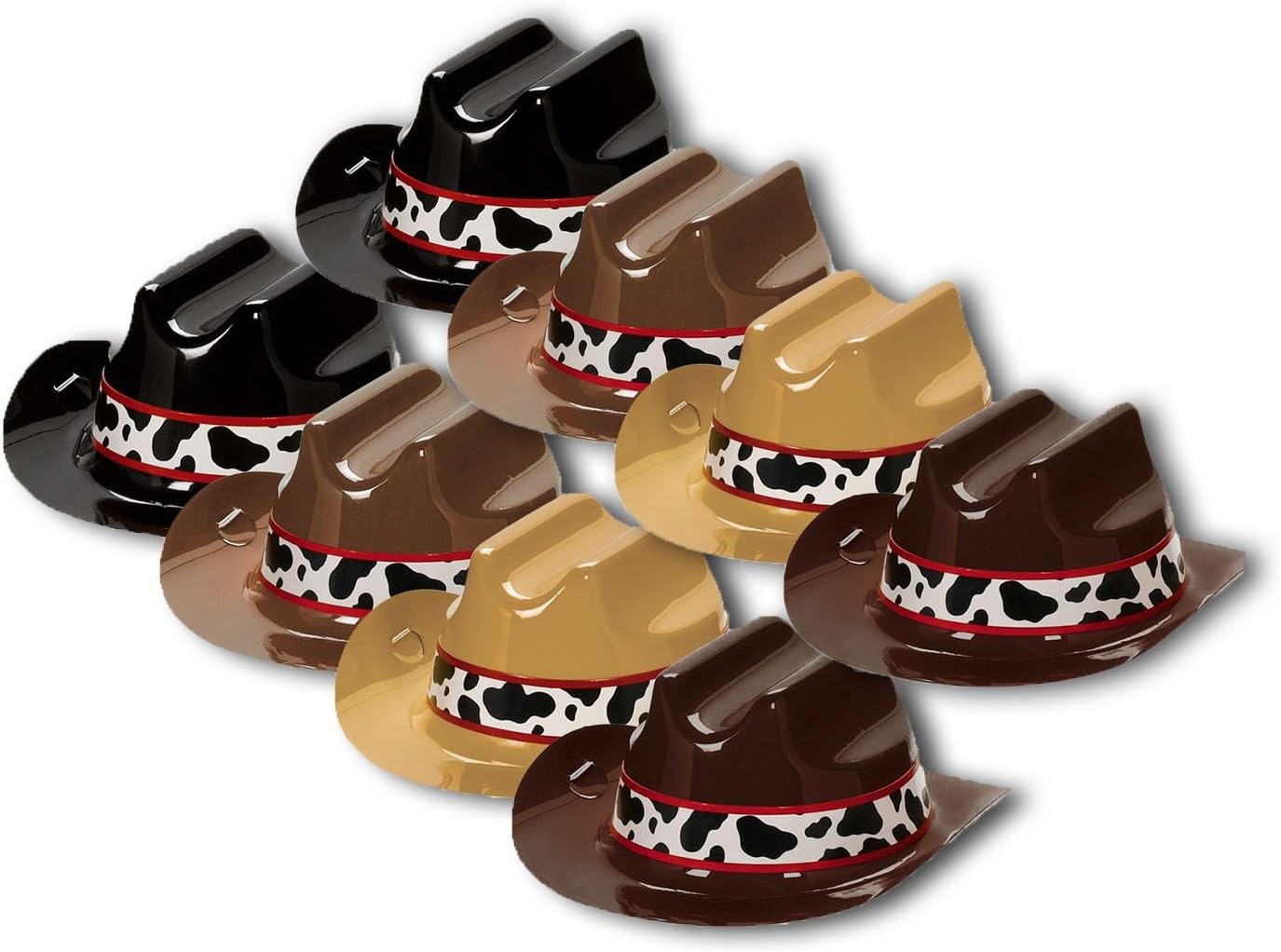 Amscan Mini sombreros de vaquero occidentales, multicolor, 2 15″ x 4 45″. 8 piezas