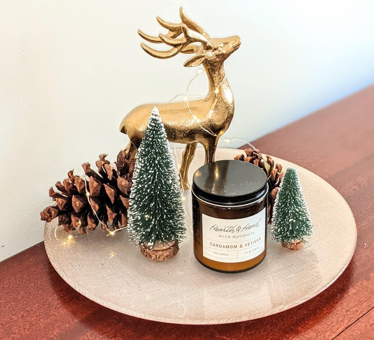 Cepillos para botellas, decoración de Navidad, pequeños árboles de Navidad para mesa, decoraciones de Navidad para interiores, mini árboles de sisal