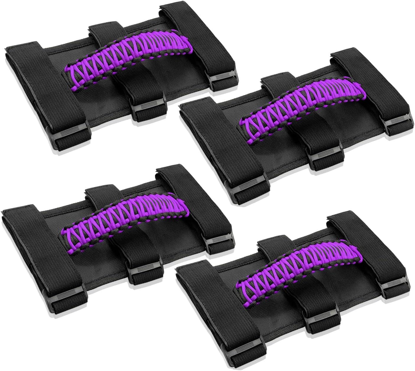 4 asas de agarre para Jeep Wrangler YJ TJ JK JKU JL JLU Sports Sahara Freedom Rubicon Unlimited X Gladiator JT 1955-2022 UTV ATV Paracord accesorios