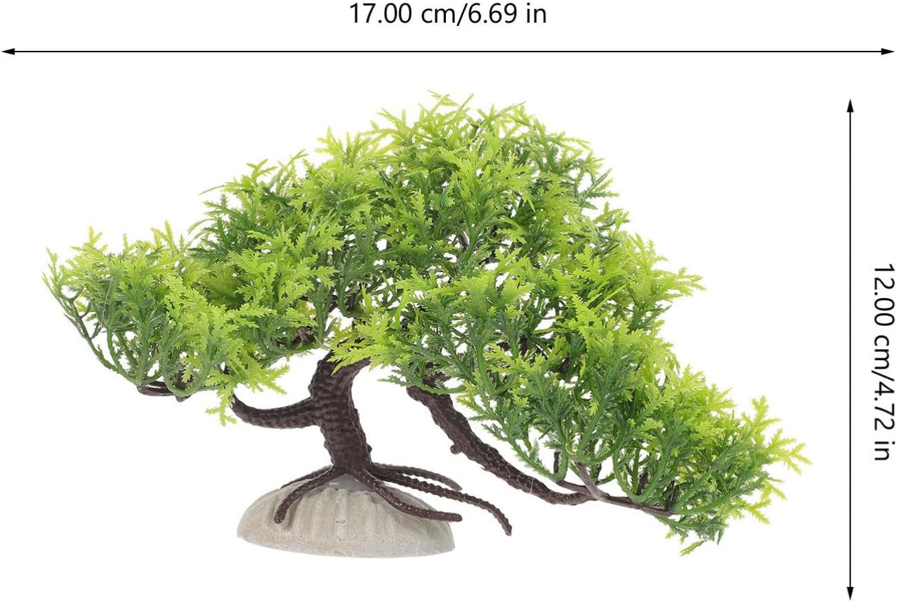 Abaodam Árbol de paisajismo para pecera, plantas artificiales de loto para pecera, decoración de peceras, plantas tropicales, decoración de