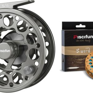 Piscifun Sword Fly – Carrete de pesca con mosca con cuerpo y carrete de aleación de aluminio mecanizado CNC, 56 gris espacial y Piscifun Sword Piscifun Sword Fly – Carrete de pesca con mosca con cuerpo y carrete de aleación de aluminio mecanizado CNC, 56 gris espacial y Piscifun Sword