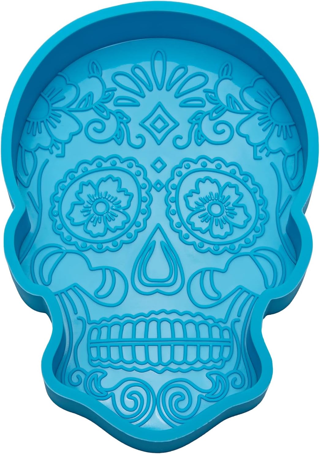 Molde de resina de silicona con cabeza de calavera de azúcar, molde de fundición para hornear, cuentas de aroma, jabón, caramelo, bricolaje,