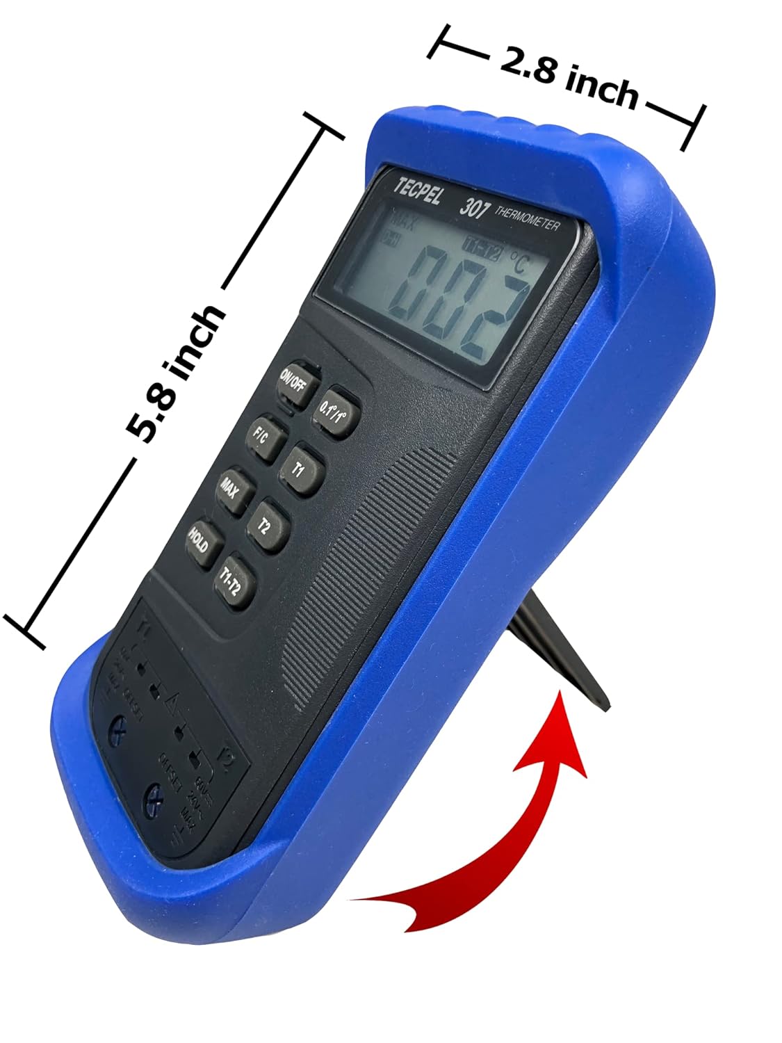 Termómetro digital DTM-307 con sonda de sensor de termopar tipo 2 k (TPK-01)