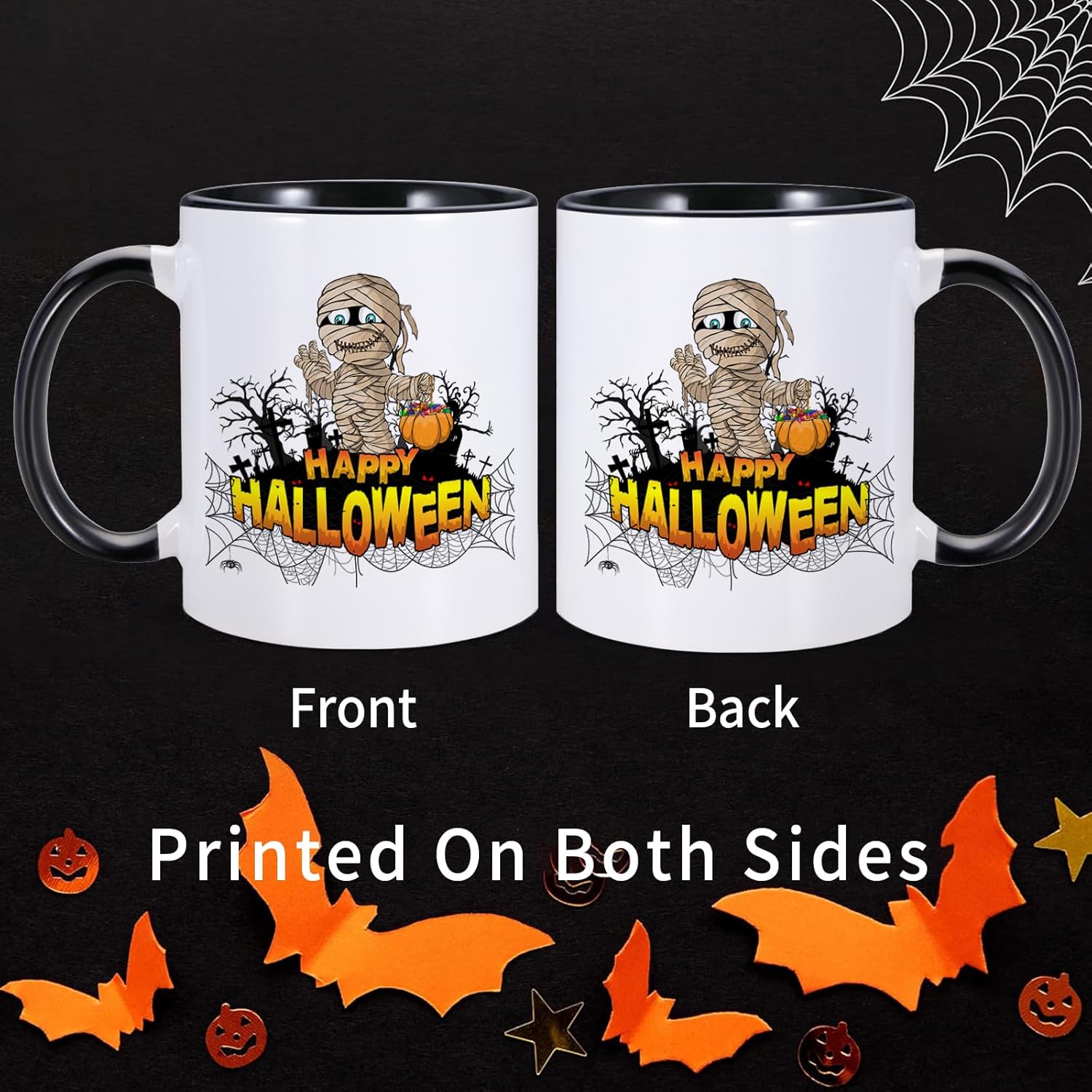 Taza de café personalizada de Halloween, con foto e imagen, logotipo, texto, regalos personalizados para Halloween, Navidad, cumpleaños, novio,