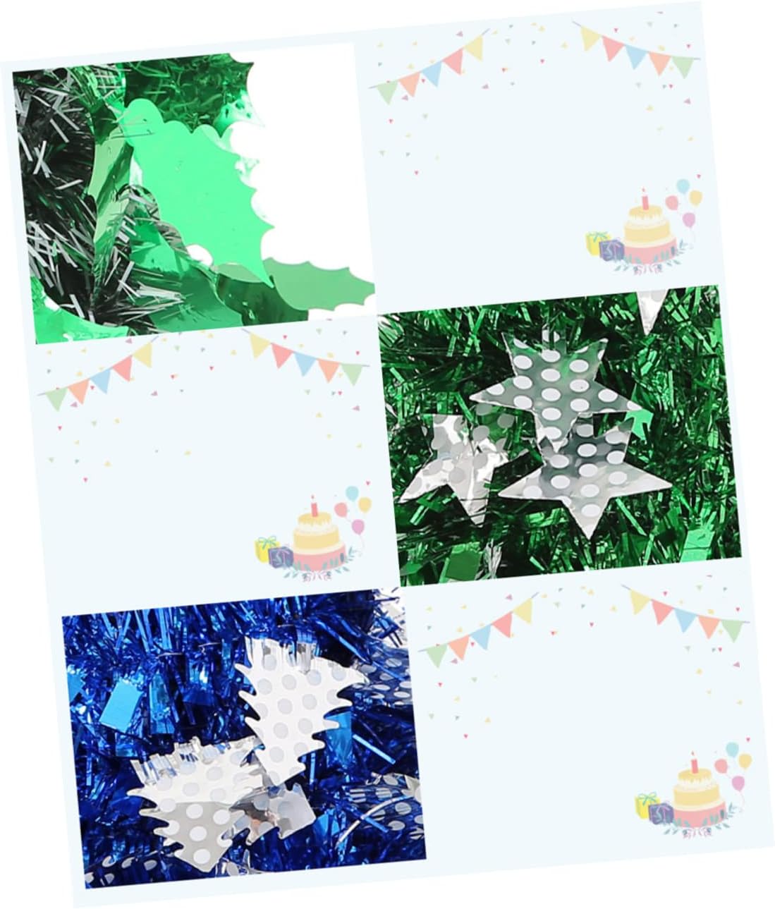 Árbol de Navidad metálico, 5 piezas, árbol de cedro artificial, centros de mesa, árboles de sisal, árbol de Navidad en miniatura, escritorio,