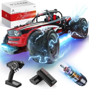 DEERC Autos RC rápidos 114 con luces LED coloridas, auto de control remoto de tiburón de alta velocidad de 40 KMH, 4 x 4 RTR todo terreno, DEERC Autos RC rápidos 114 con luces LED coloridas, auto de control remoto de tiburón de alta velocidad de 40 KMH, 4 x 4 RTR todo terreno,