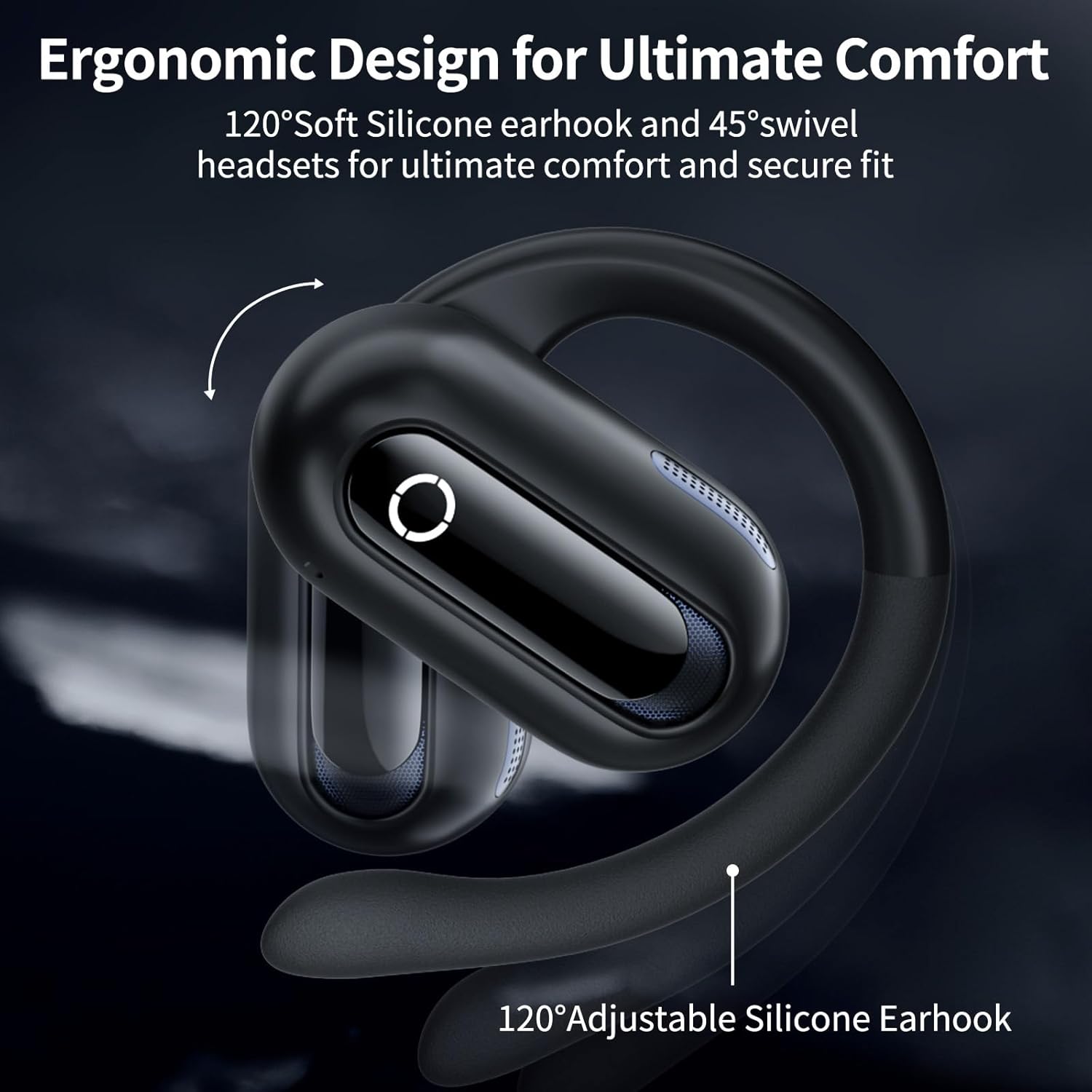 Auriculares inalámbricos Bluetooth 5.3 para iPhone 15 Pro Max 14 Pro Samsung S24 Ultra S23 FE Auriculares abiertos Auriculares giratorios con gancho