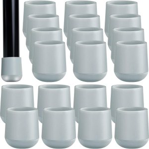 20 tapas plegables para patas de silla de 78 pulgadas, tapas de plástico resistente para patas de silla, protectores de piso de patas de silla de 20 tapas plegables para patas de silla de 78 pulgadas, tapas de plástico resistente para patas de silla, protectores de piso de patas de silla de