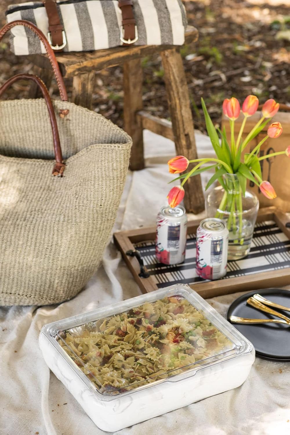 Fancy Panz Sartén clásica, viste y protege tu bandeja de aluminio, fabricada en Estados Unidos, se adapta a sartenes de papel de aluminio de tamaño