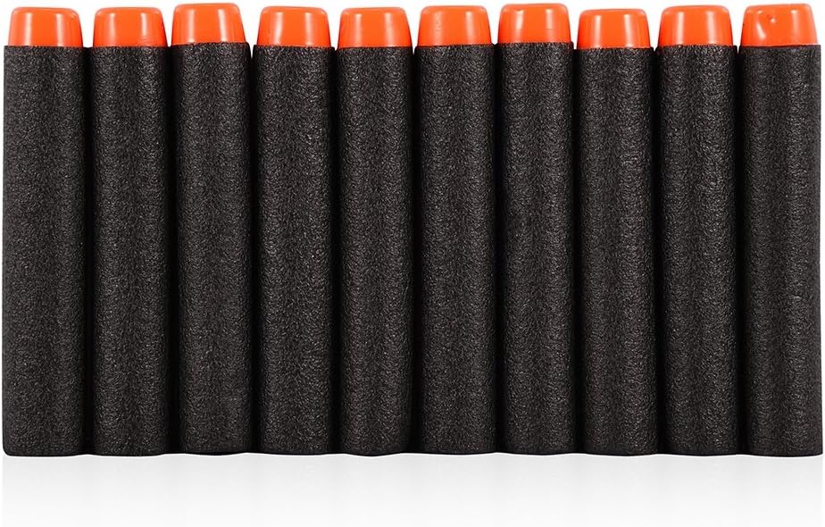 Nerf Dards, 2.8 in de espuma Nerf dardos para pistola de juguete serie paquete de repuesto negro