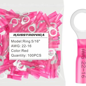 haisstronica 100 conectores de anillo termorretráctil de grado marino rojo de 516 pulgadas, conectores de terminales de anillo de cobre rojo haisstronica 100 conectores de anillo termorretráctil de grado marino rojo de 516 pulgadas, conectores de terminales de anillo de cobre rojo