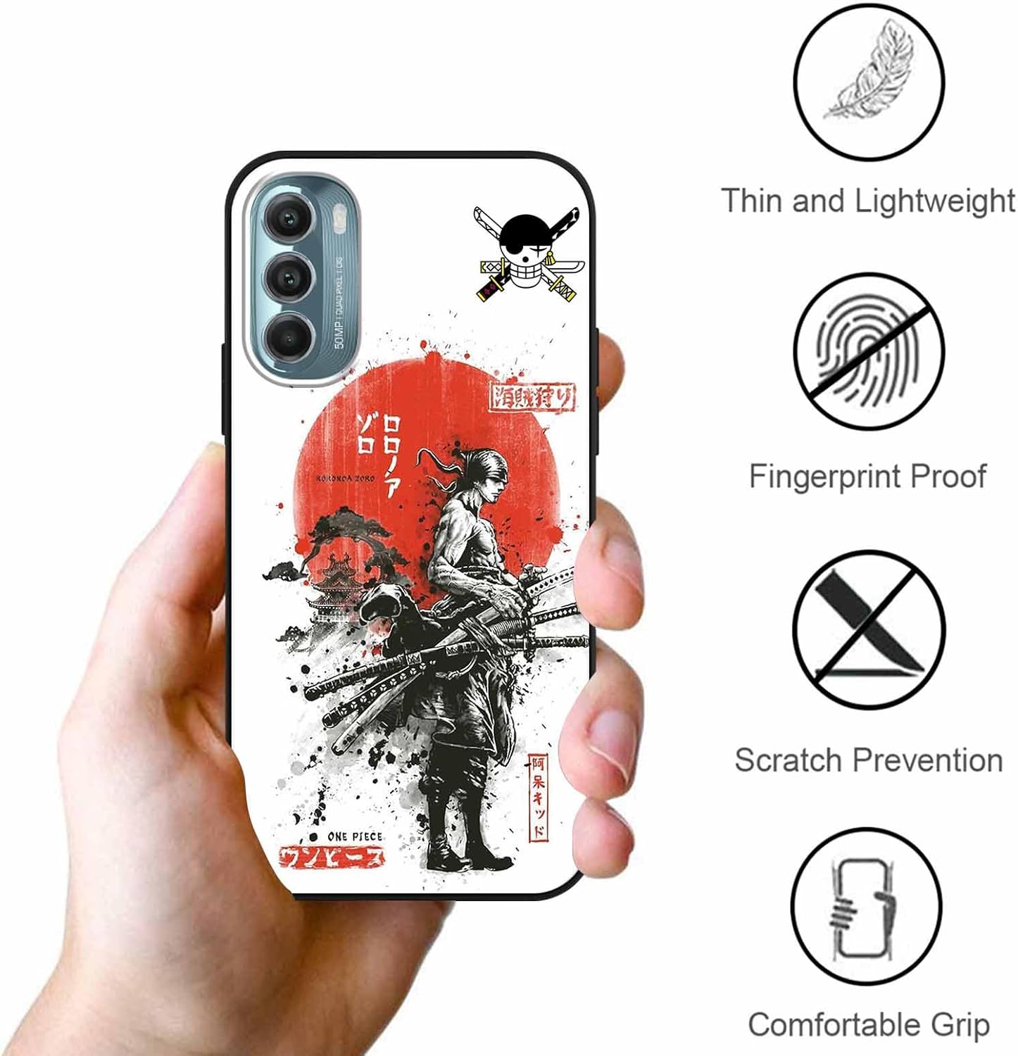Paquete de 2 fundas geniales para Motorola Moto G Stylus 2022 (5G), de silicona de 6.8 pulgadas, personajes de dibujos animados de anime japonés