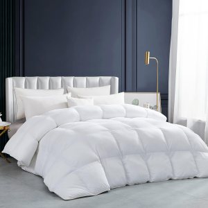 Lujoso edredón de plumón de ganso, pesado, de tamaño King palaciego para clima invernal, 305 x 249 cm, caja deflectora de alta calidad, funda de Lujoso edredón de plumón de ganso, pesado, de tamaño King palaciego para clima invernal, 305 x 249 cm, caja deflectora de alta calidad, funda de