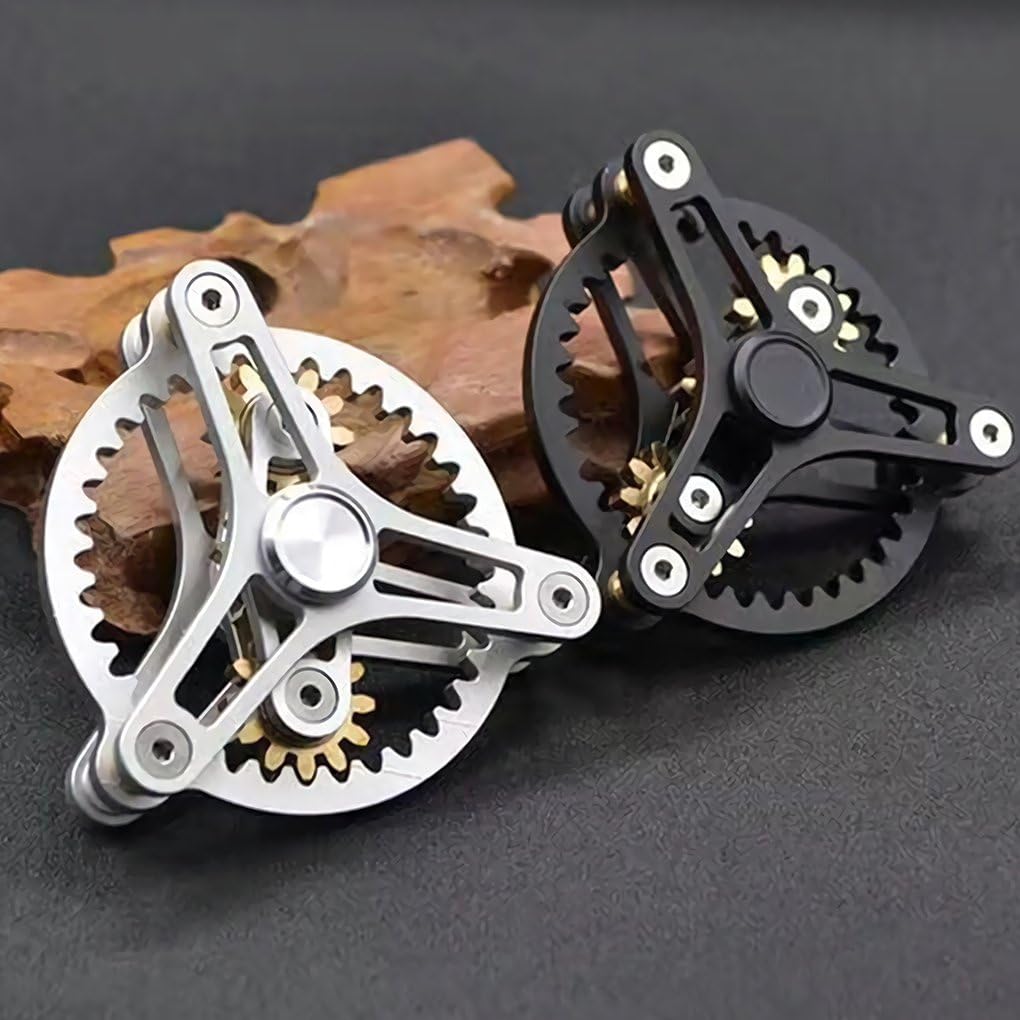 Fidget Spinner de latón puro, engranajes, giroscopio, juguete de metal para bricolaje de mano, giros de mucho tiempo, meditación EDC, enfoque,