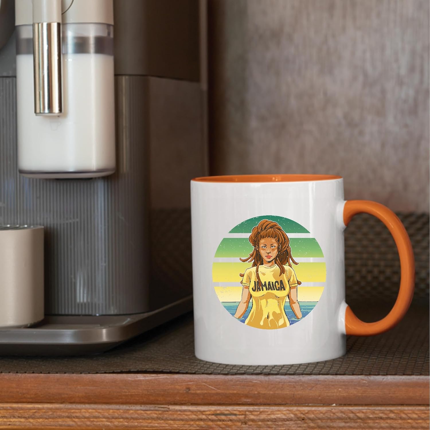 Jamaica Themed Gift Ideas Stylish Outfit and mug 11oz 15oz Inner Color Accent Mug