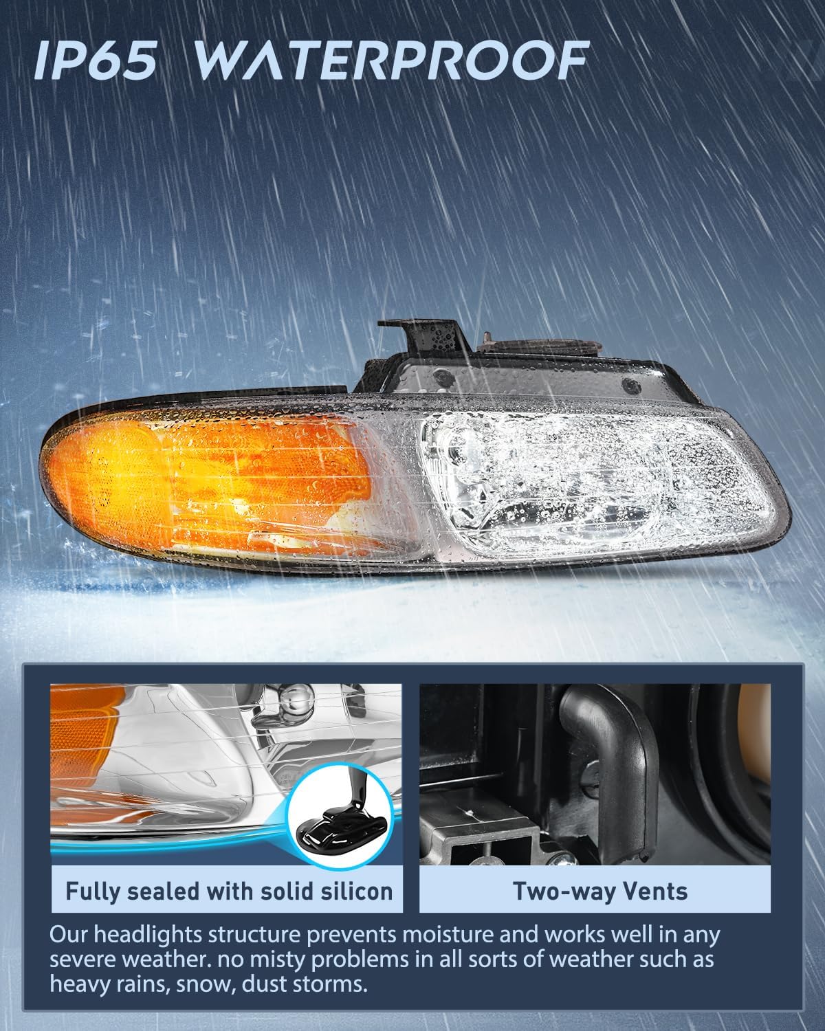 Nilight Conjunto de faros delanteros para Chrysler Town & Country Dodge Grand Caravan Plymouth Grand Voyager 1996 1997 1998 1999 Chrysler Town &