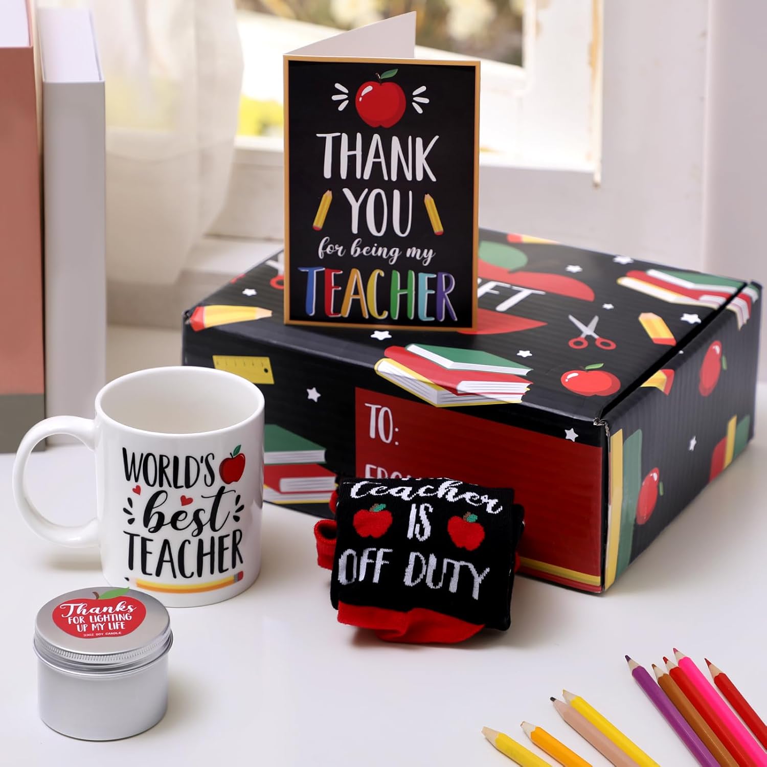 Juego de regalo para profesores para mujeres, regalos de agradecimiento de estudiantes de agradecimiento para profesores, cesta de regalos para