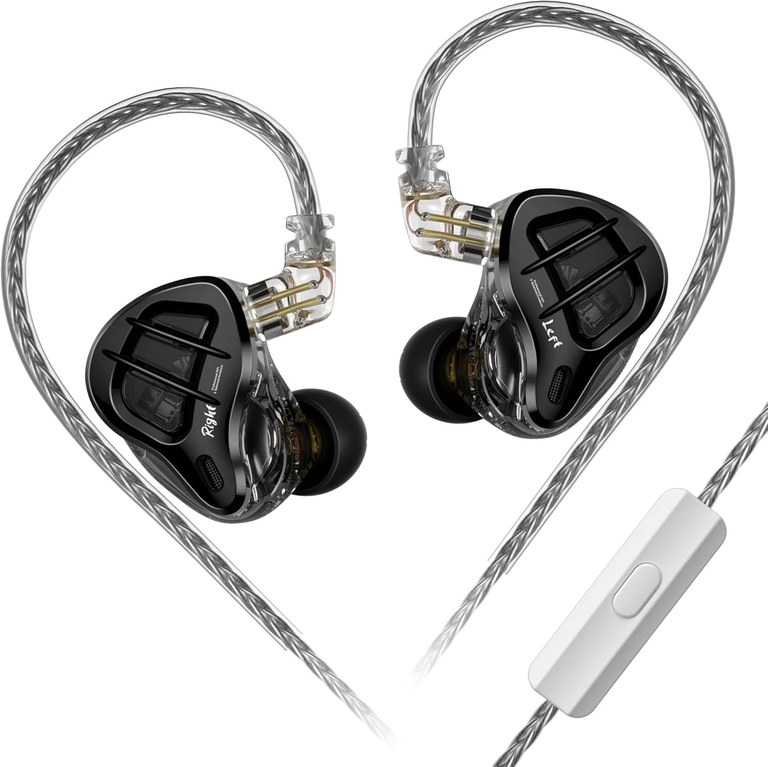 KZ ZAR – Auriculares IEM con monitor de oído con tecnología híbrida 1DD+7BA, auriculares con cable, cable chapado en plata, auriculares IEMS para
