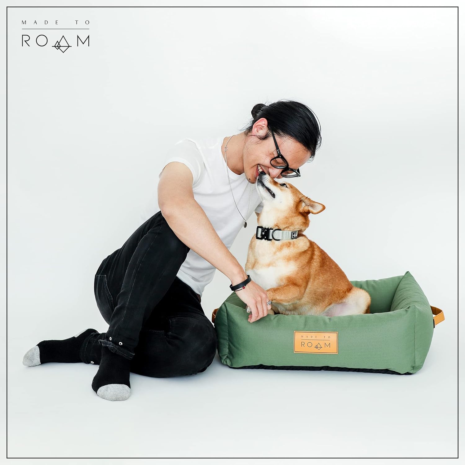 Made to ROAM – Collar de control Explorer de alta calidad, ajustable, de nailon resistente con hebilla metálica de liberación rápida y mango de