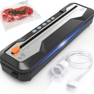 Máquina selladora al vacío, sellador automático al vacío de alimentos 8 en 1 con modos secohúmedo, tira de sellado ampliada de 0.472 in, cortador Máquina selladora al vacío, sellador automático al vacío de alimentos 8 en 1 con modos secohúmedo, tira de sellado ampliada de 0.472 in, cortador