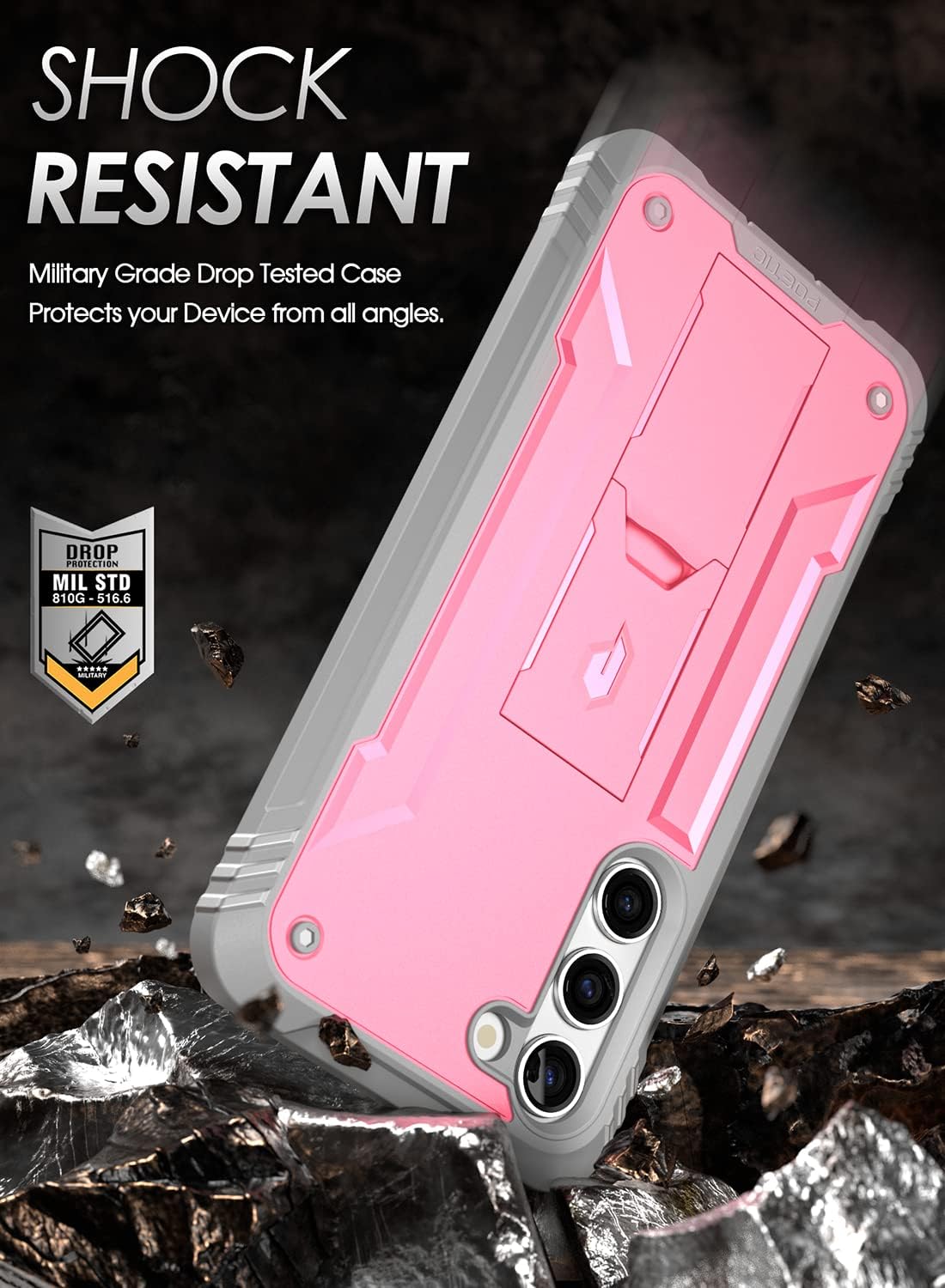 Poetic Revolution – Funda para Samsung Galaxy S23+ Plus 5G de 6.7 pulgadas (2023), protector de pantalla integrado que funciona con identificación