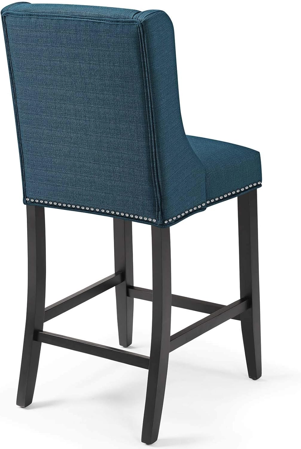 Modway Taburete de bar tapizado de tela Baron para mostrador en color azul