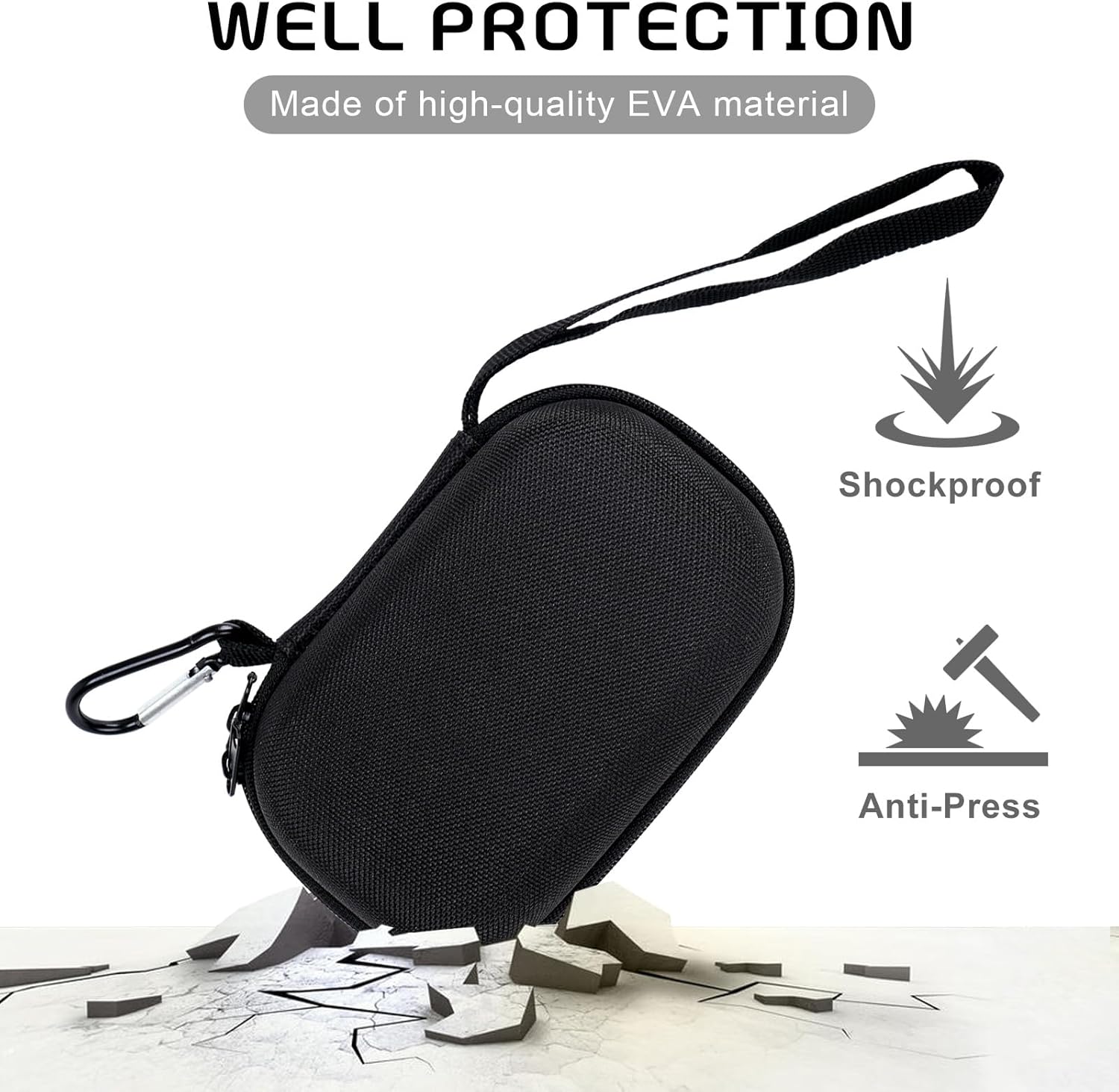 Estuche para inhalador de asma, almacenamiento y viaje, práctico estuche para inhalador para adultos y niños (solo estuche) (negro claro)