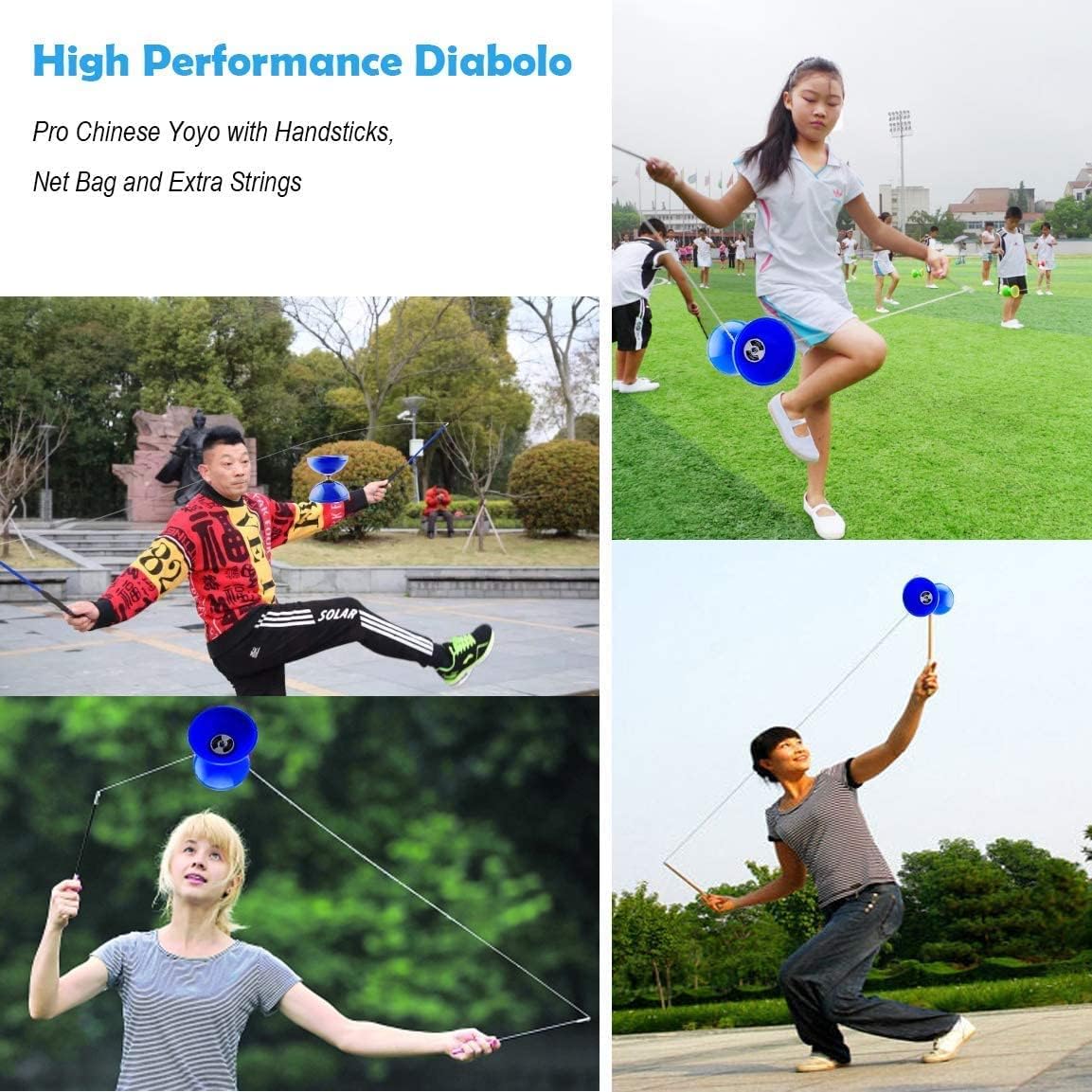 MAGICYOYO MD01 Big Diabolo – Regalo profesional ideal para niños y adultos, principiantes a profesionales  Diábolo chino Yoyo de 5 pulgadas con