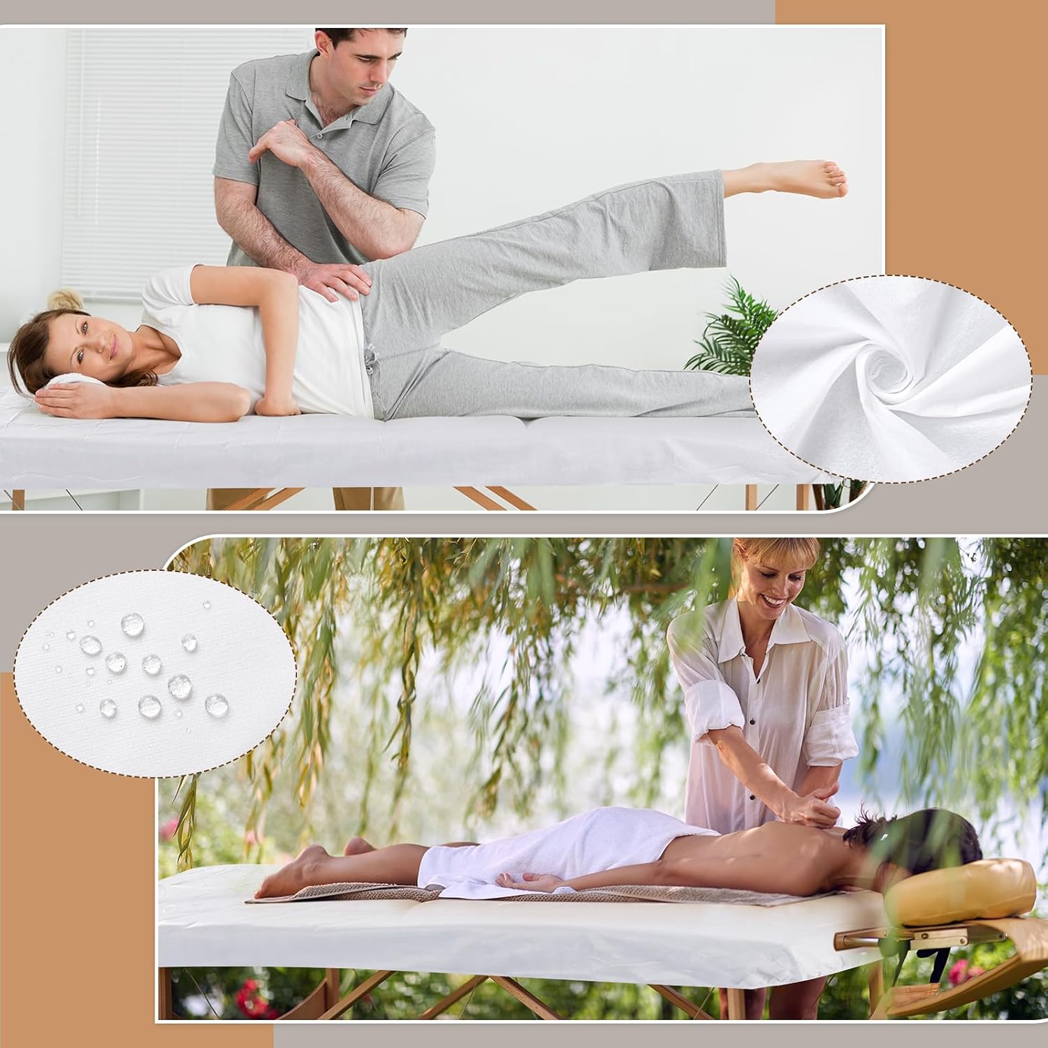 100 piezas de sábanas desechables para mesa de masaje, fundas de cama ajustadas, tela no tejida, cubierta de cama de spa para masaje, 39 x 83