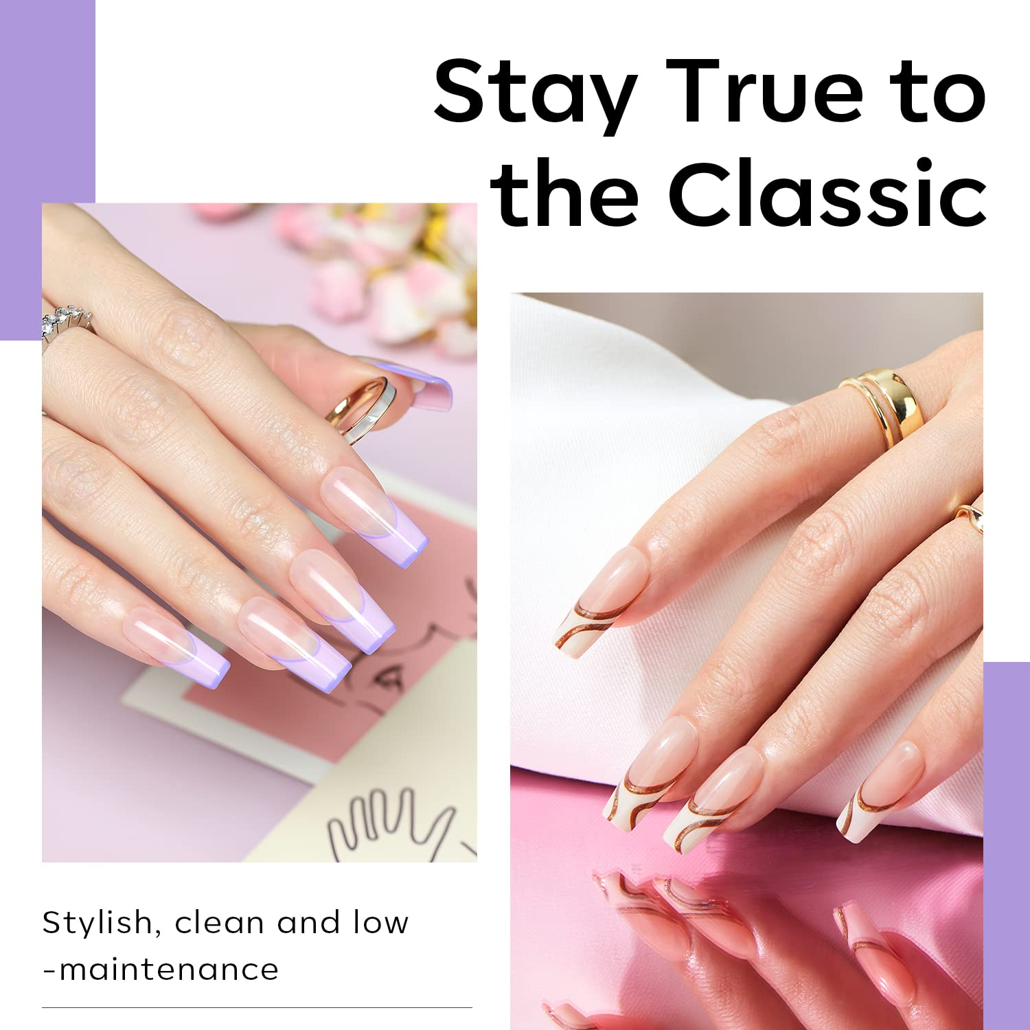 Modelones Puntas de uñas cuadradas medianas  500 piezas preformadas medio mate de cobertura completa uñas postizas kit de uñas acrílicas uñas a