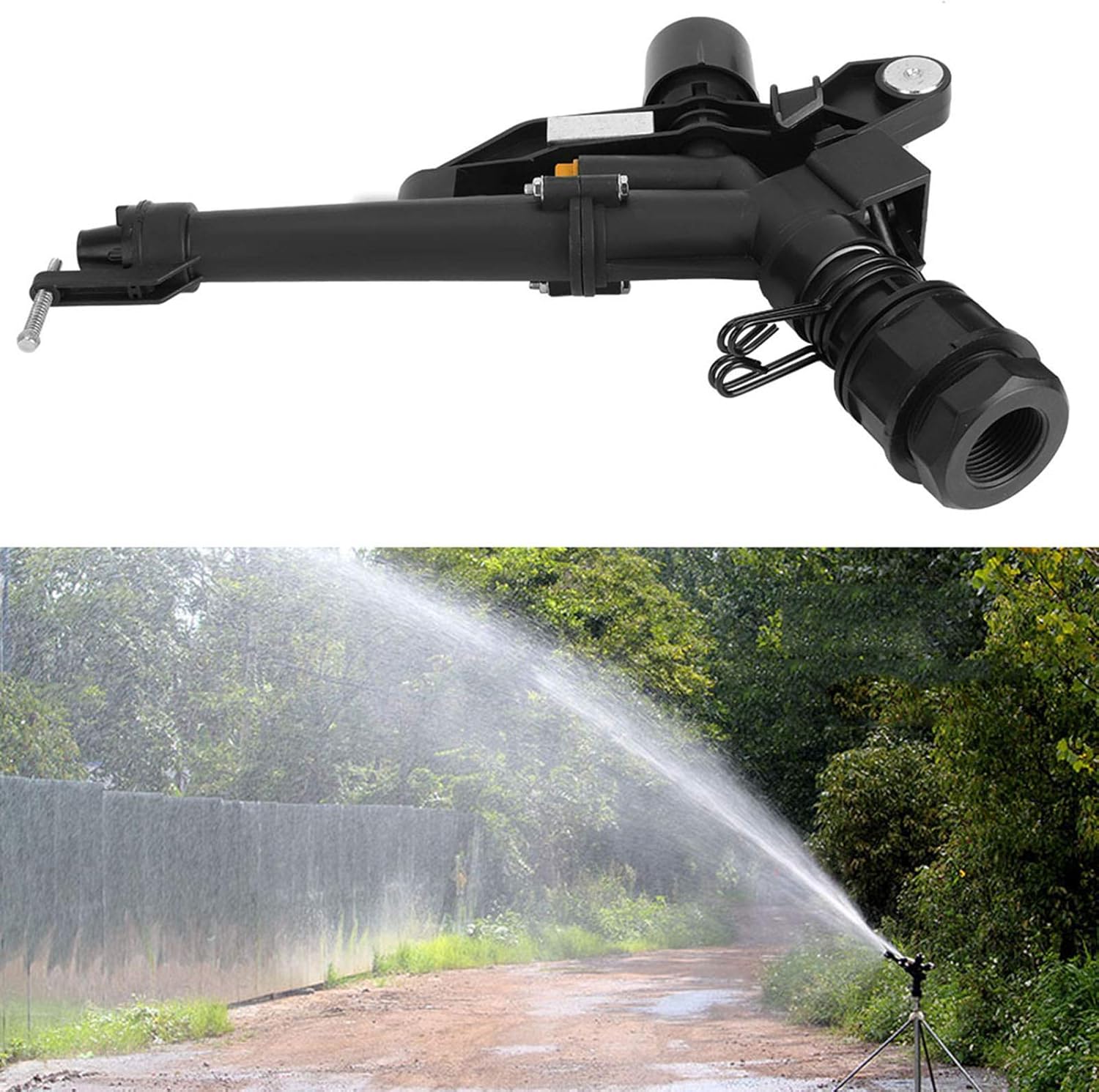 Fydun Rosca DN25 Fem de 1.5 a 1 pulgada con brazo oscilante giratorio de 360 grados, riego de granja de 1.5 a 1 pulgada DN25 para familia
